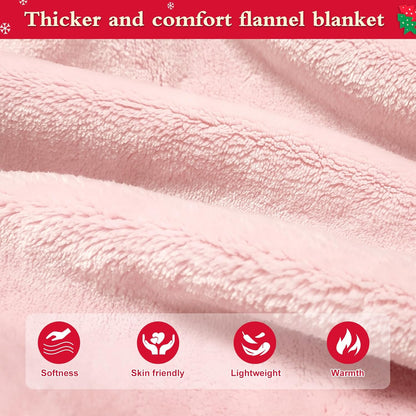 Wearable Blanket Hoodie Gifts for Women and Men, Oversized Hooded Blankets Sweatshirt, Cozy and Warm Fleece Blanket with Sleeves and Giant Pocket for Adults and Kids, Pink